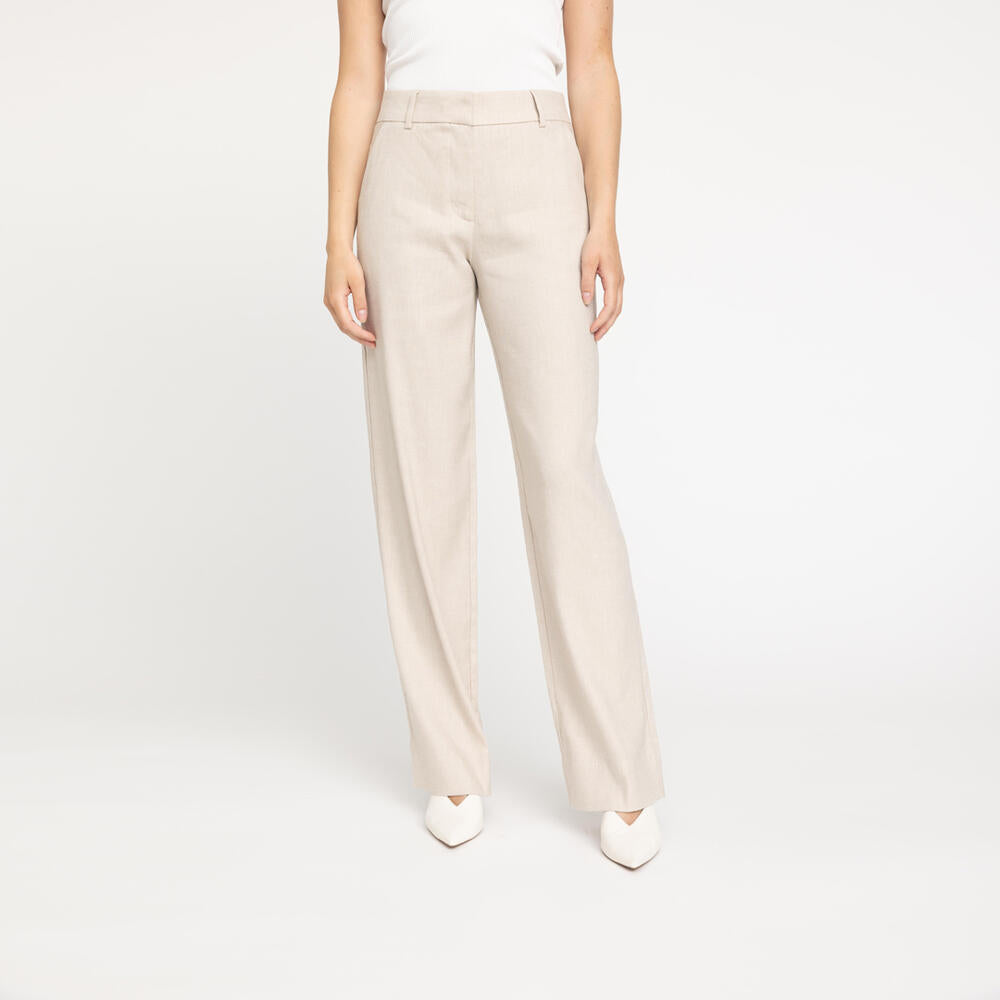 Dena Regular hørbukser - sand